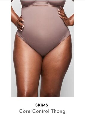 SKIMS 2x/3x Core Control Thong - umber